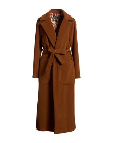 Woman Coat Tan Size 6 Polyester, Viscose