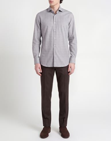 Ventiquattro Man Shirt Light brown Size XL Cotton