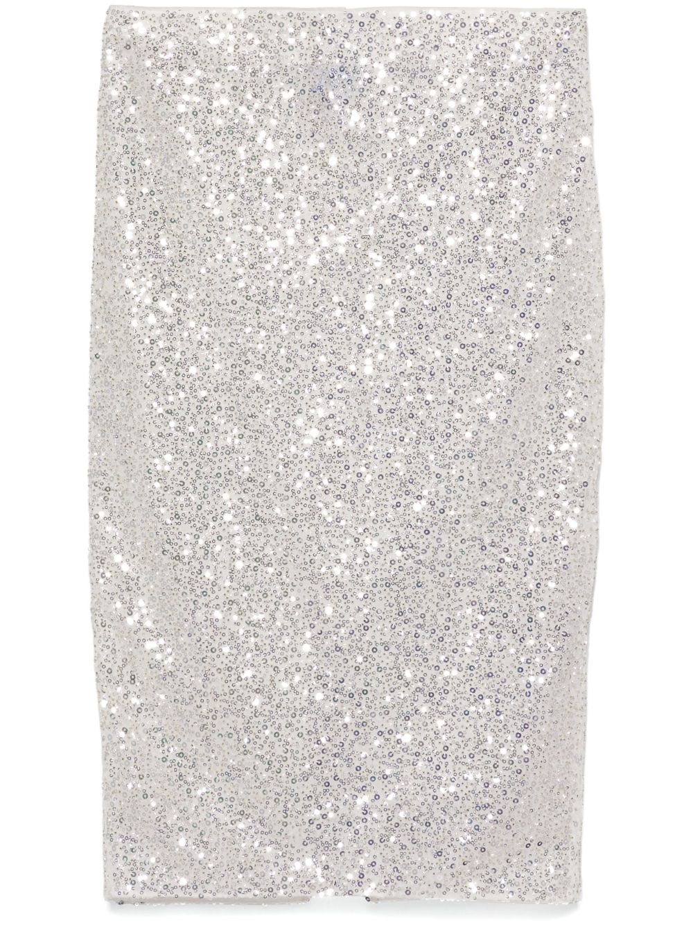 Sequinned midi skirt - Silver