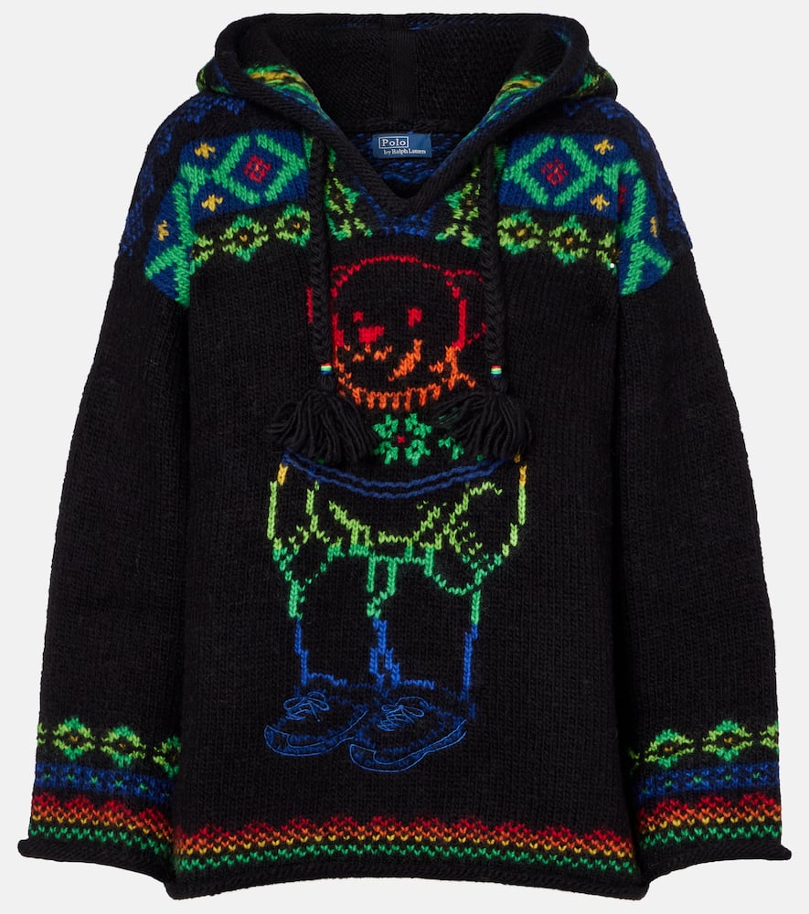 Hooded wool sweater