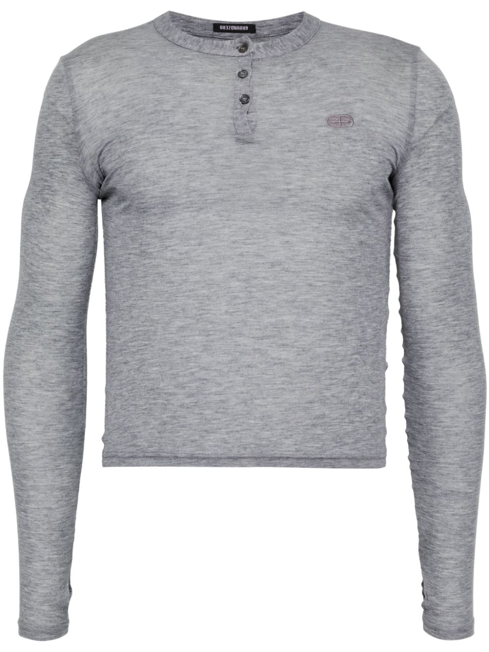 Logo-embroidered T-shirt - Grey