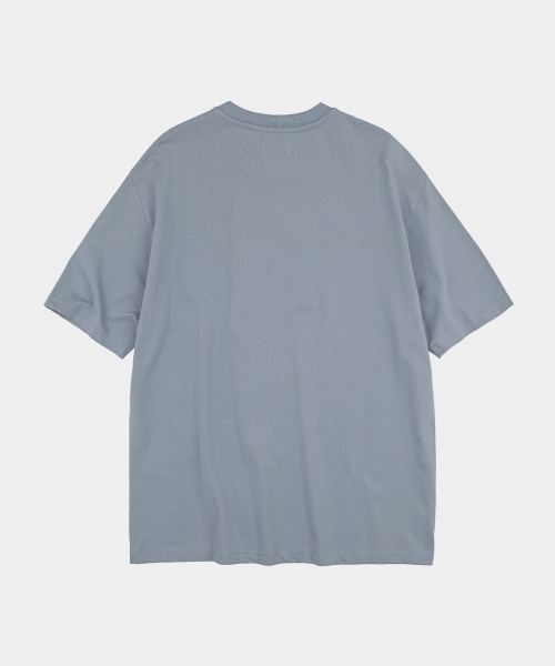 Letterboy Embroidery Short Sleeve T-Shirt Mist Blue