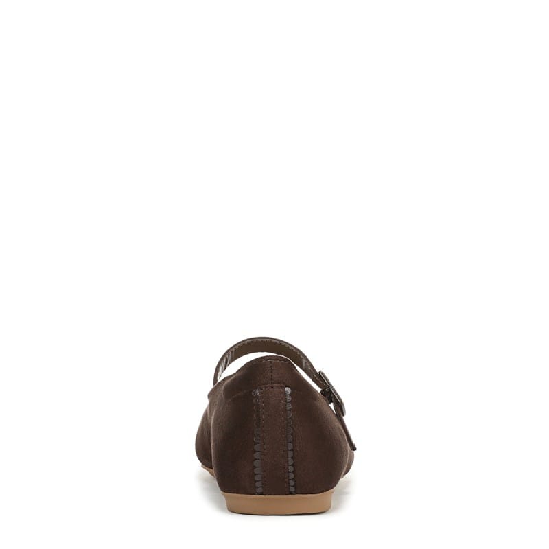 Women's Wexley Jane Mary Jane Ballet Flat Shoes (Dark Umber Brown Microsuede)