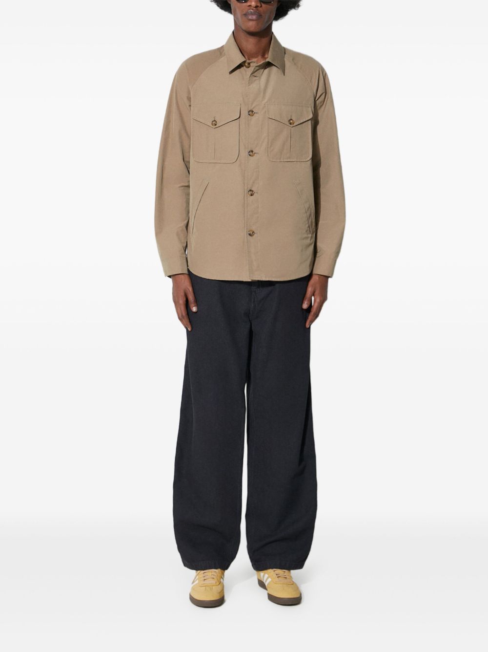 Patch-pocket shirt jacket - Neutrals