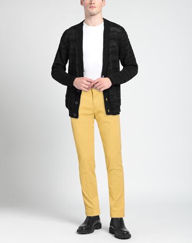 Man Pants Mustard Size 32 Cotton, Elastane
