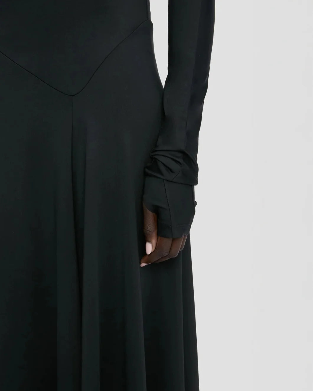 Long Sleeve Midi Dress Black