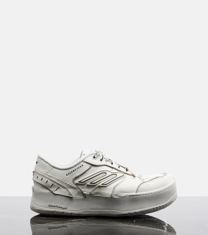 Hamptons leather platform sneakers