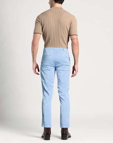 Man Pants Sky blue Size 30 Cotton, Elastane