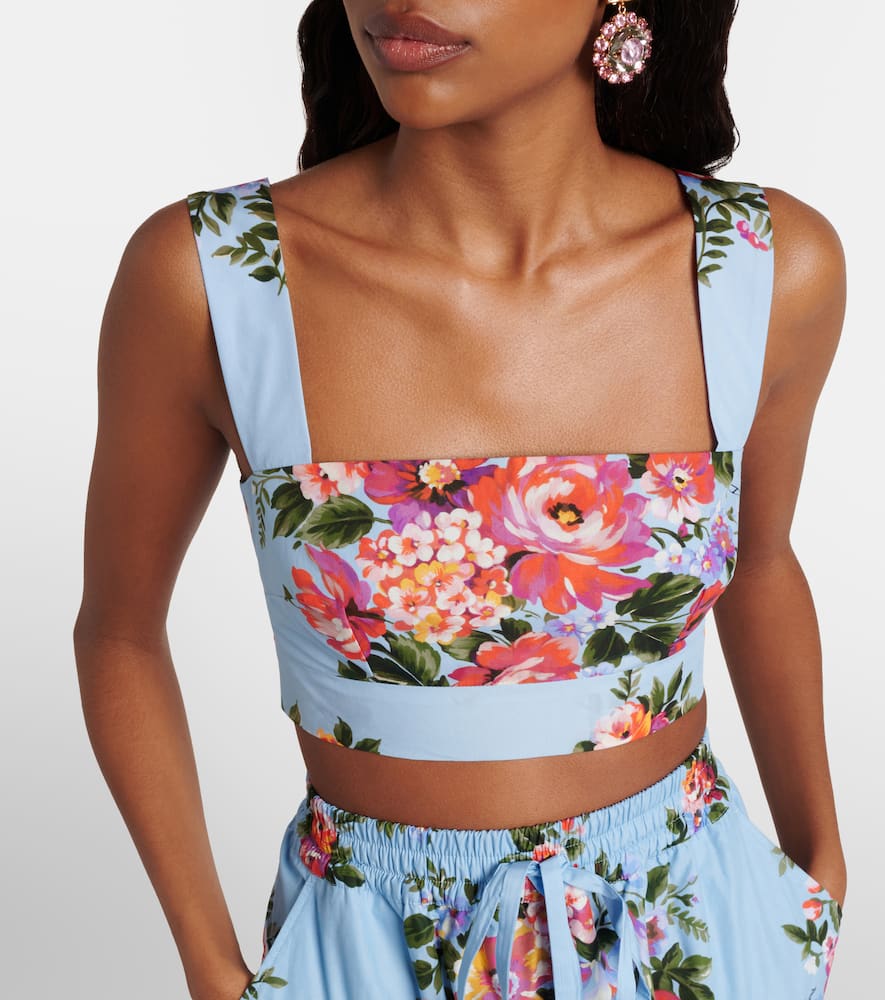 Floral cotton crop top
