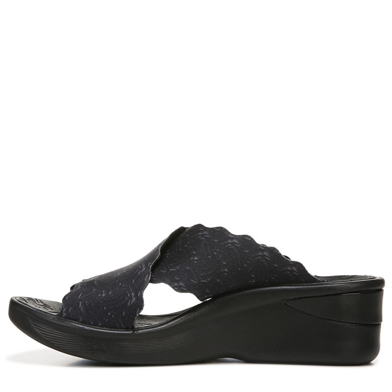 Women's Sahara Slide Sandals (Black Crochet Fabric)