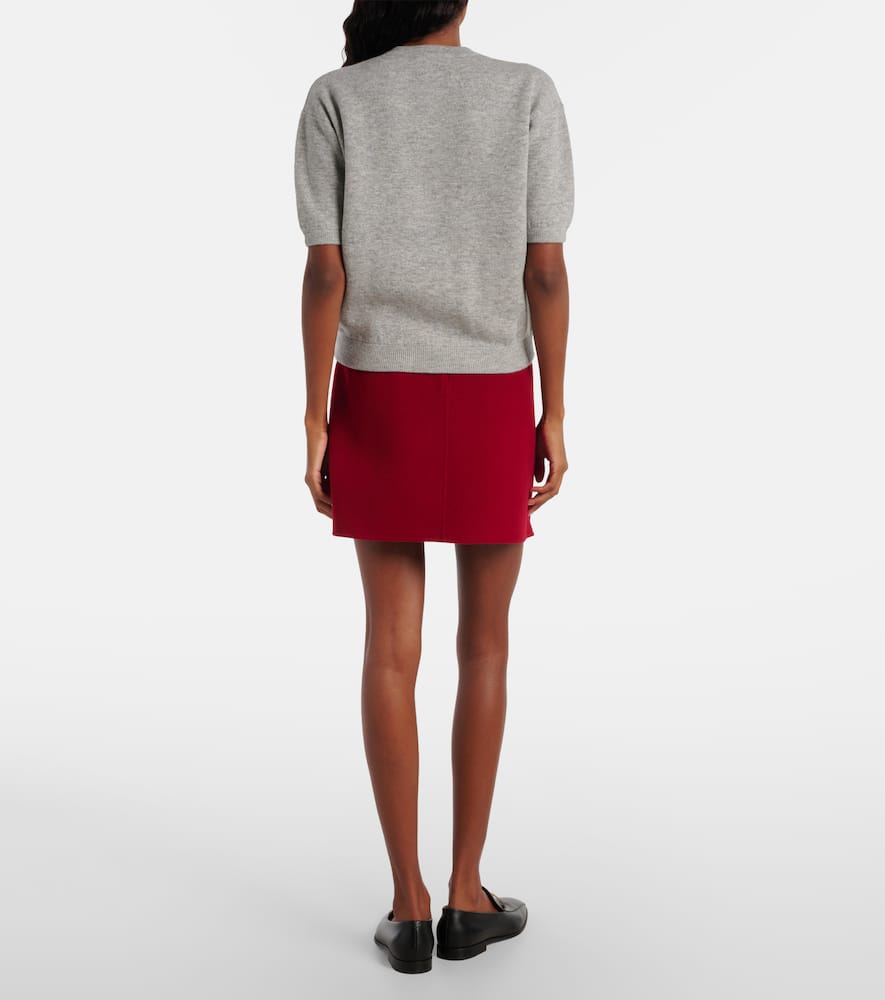 Knitted wool and cashmere-blend T-shirt