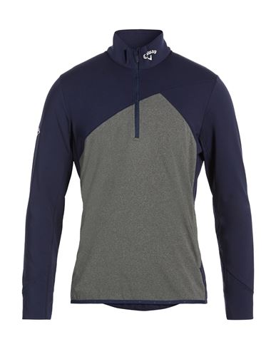 Man Sweatshirt Navy Size S Polyester, Elastane