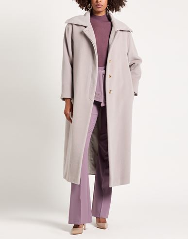 Woman Coat Grey Size 4 Virgin Wool
