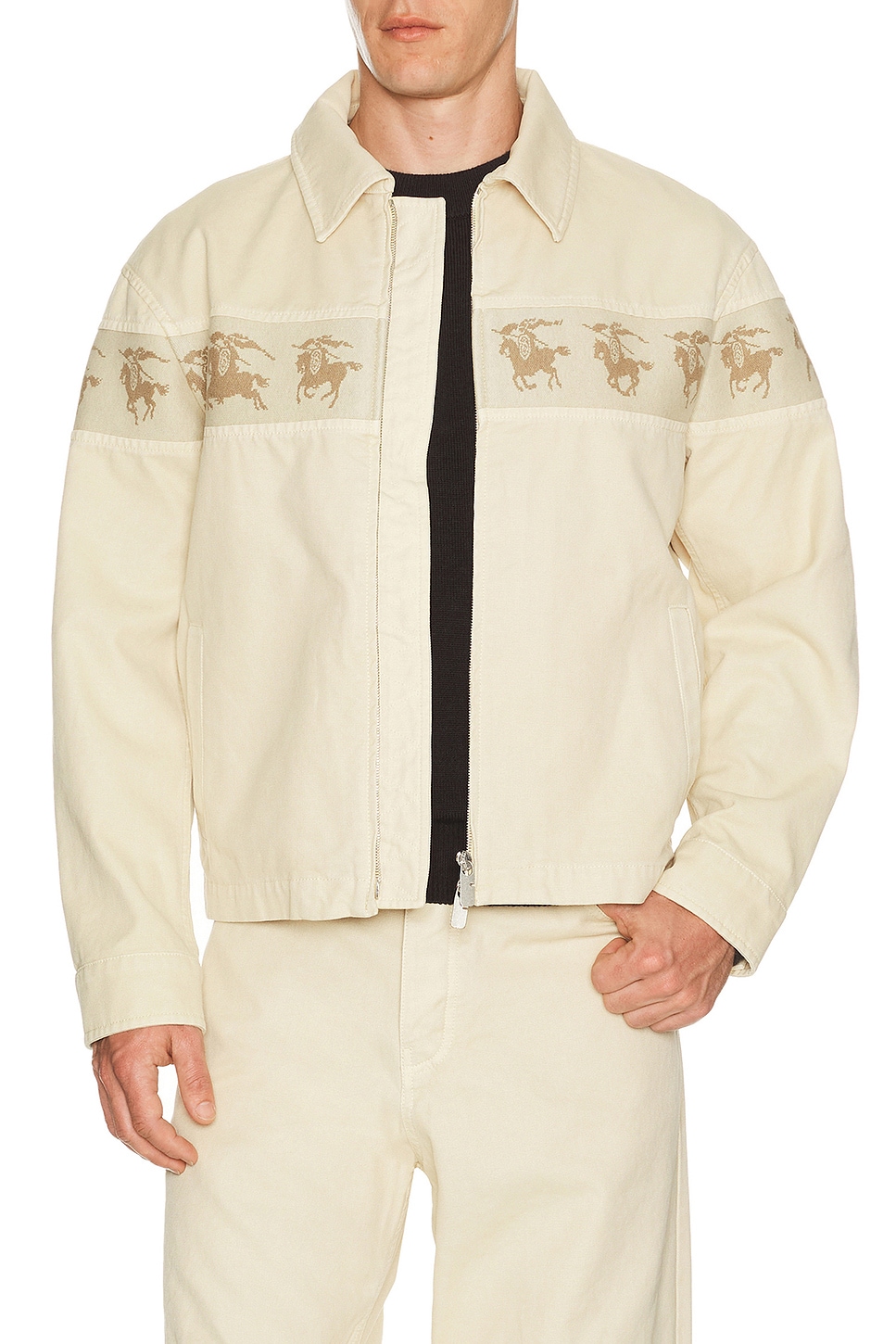 Burberry Tanners Zip Jacket in Tundra - Cream. 36 also , 42