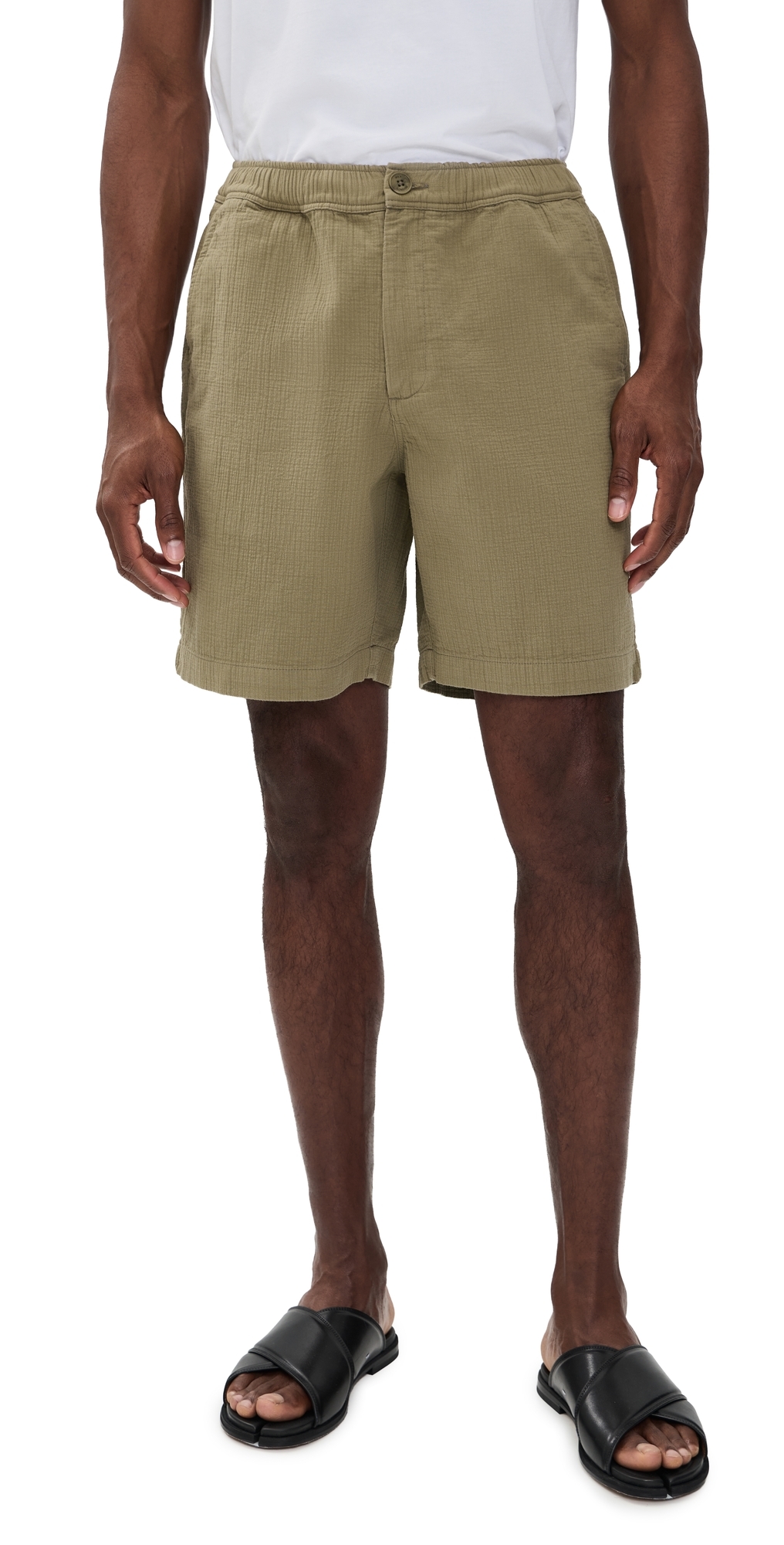 Cotton Linen Kurt Shorts Khaki