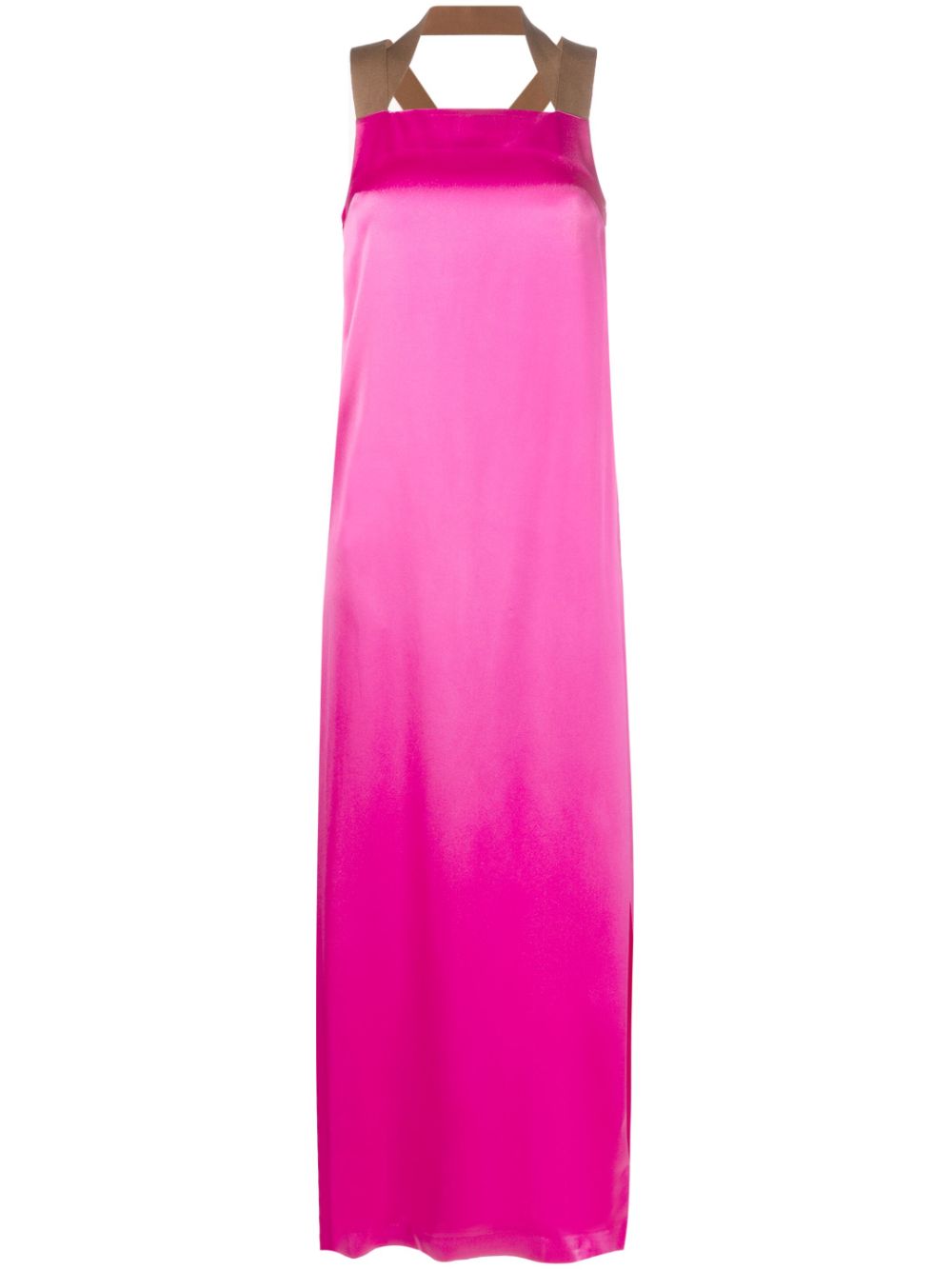 Satin long dress - Pink