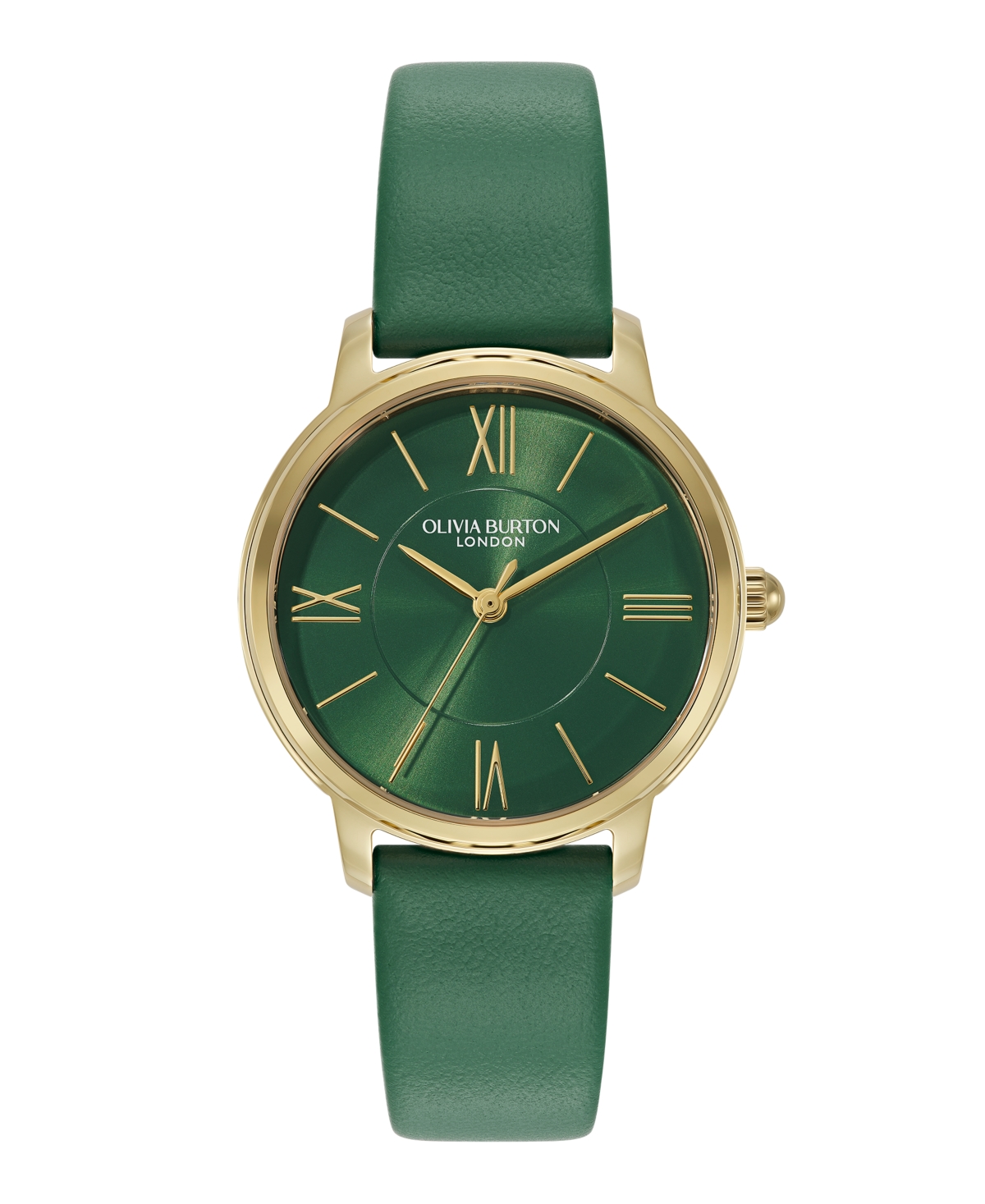 Women's Westbourne Green Leather Strap Watch, 30mm - Green