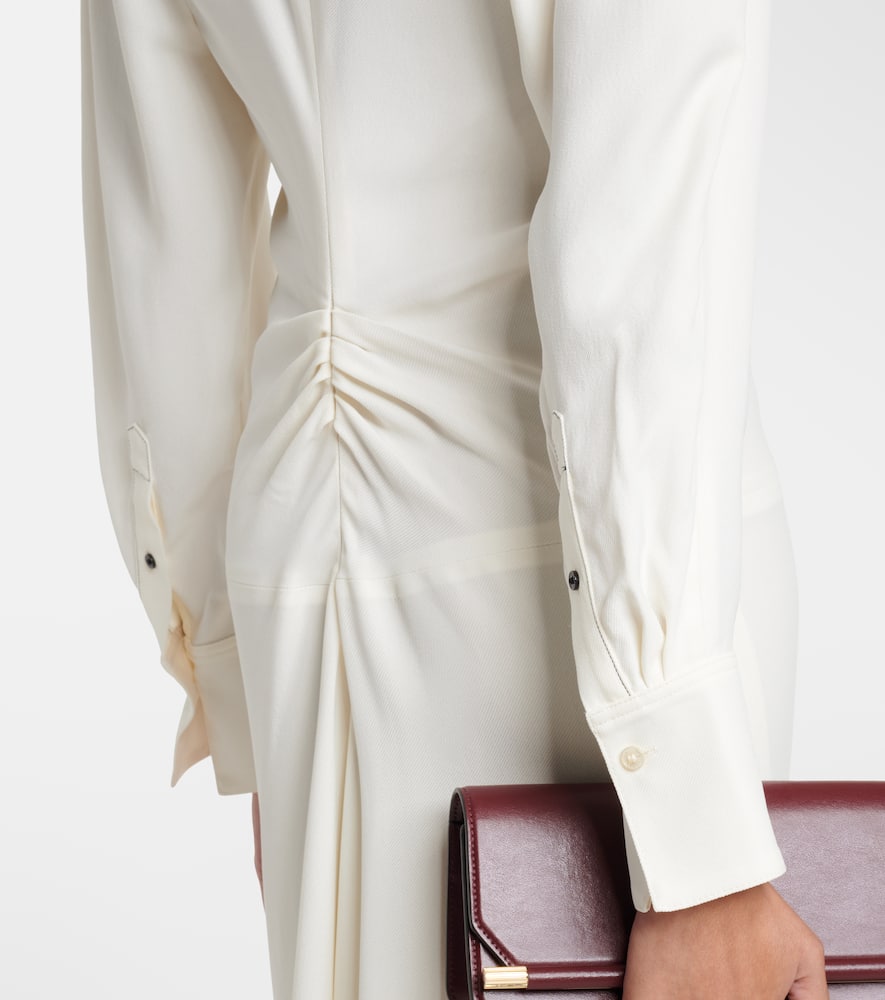 Asymmetric cady midi dress