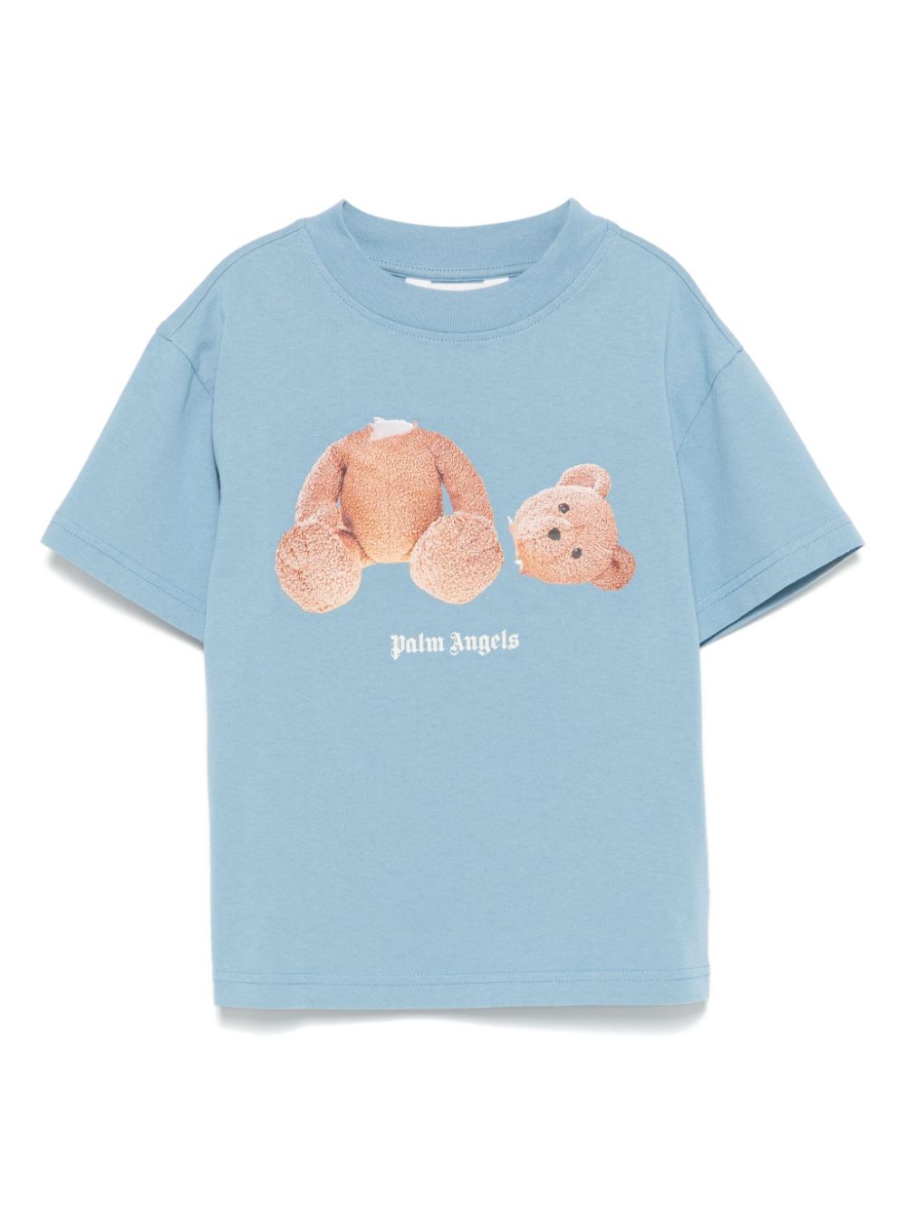 Teddy bear-print T-shirt - Blue
