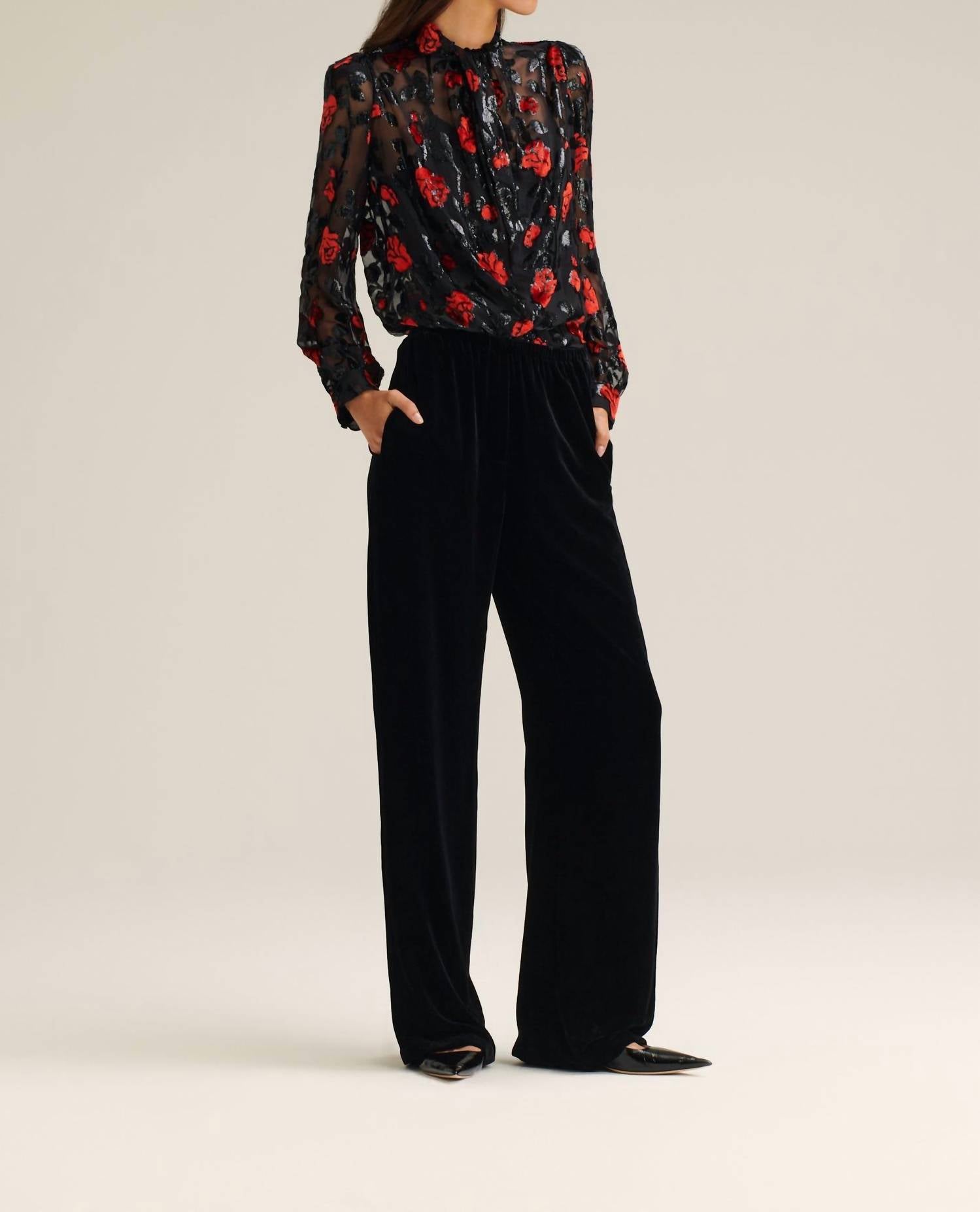 Velvet Soft Trouser In Black