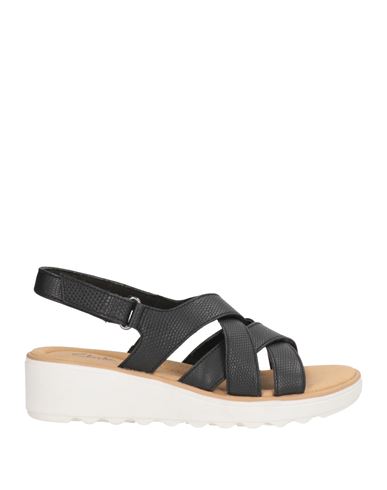 Woman Sandals Black Size 6 Textile fibers