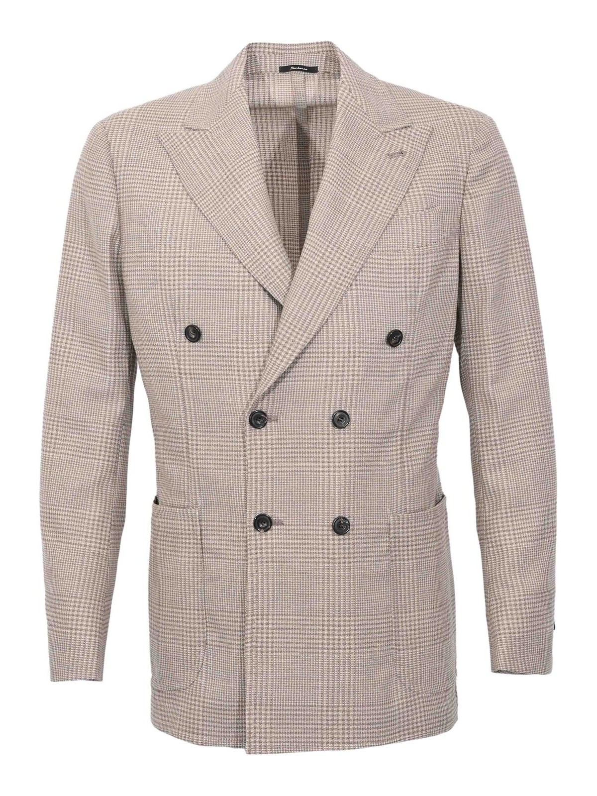 Double-breasted Prince of Wales jacket