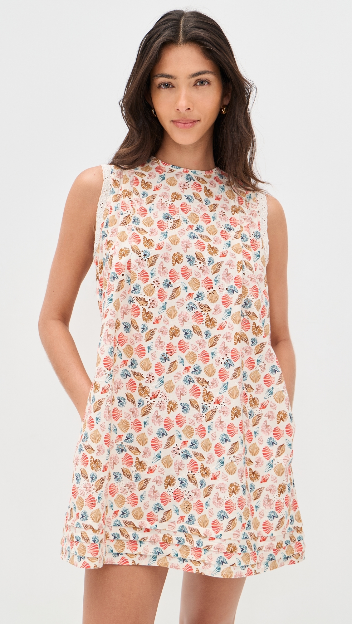 Poppy Dress Bright Shell Print