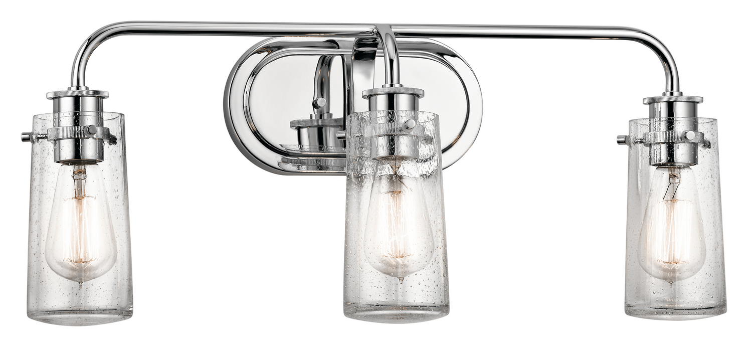 Braelyn 3-Light Bathroom Vanity Light in Chrome