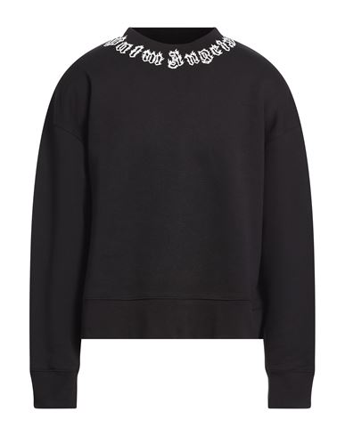 Man Sweatshirt Black Size M Cotton