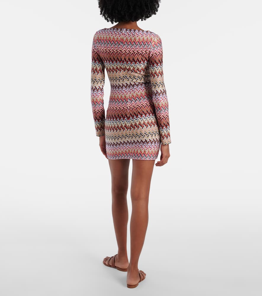 Zig Zag lamé minidress