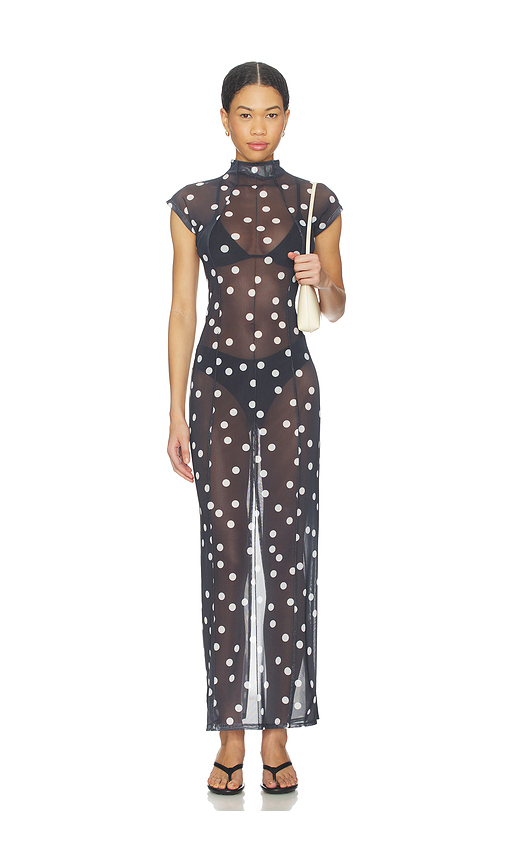 LIONESS Redefined Maxi Dress in Black,White. - L also in M, S, XL, XS