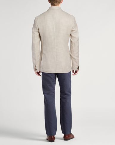 Man Blazer Beige Size 36 Wool, Cotton, Silk, Linen