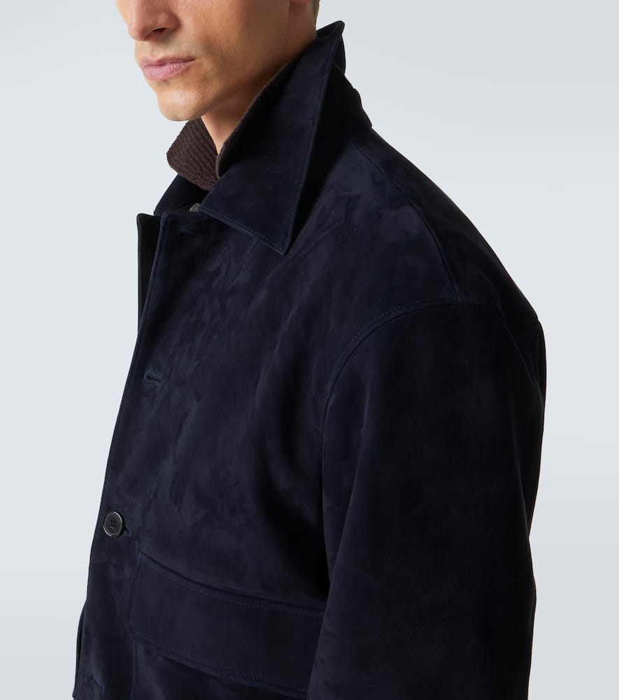 Suede blouson jacket