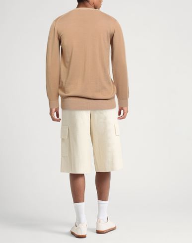 Man Sweater Sand Size 38 Wool, Cotton
