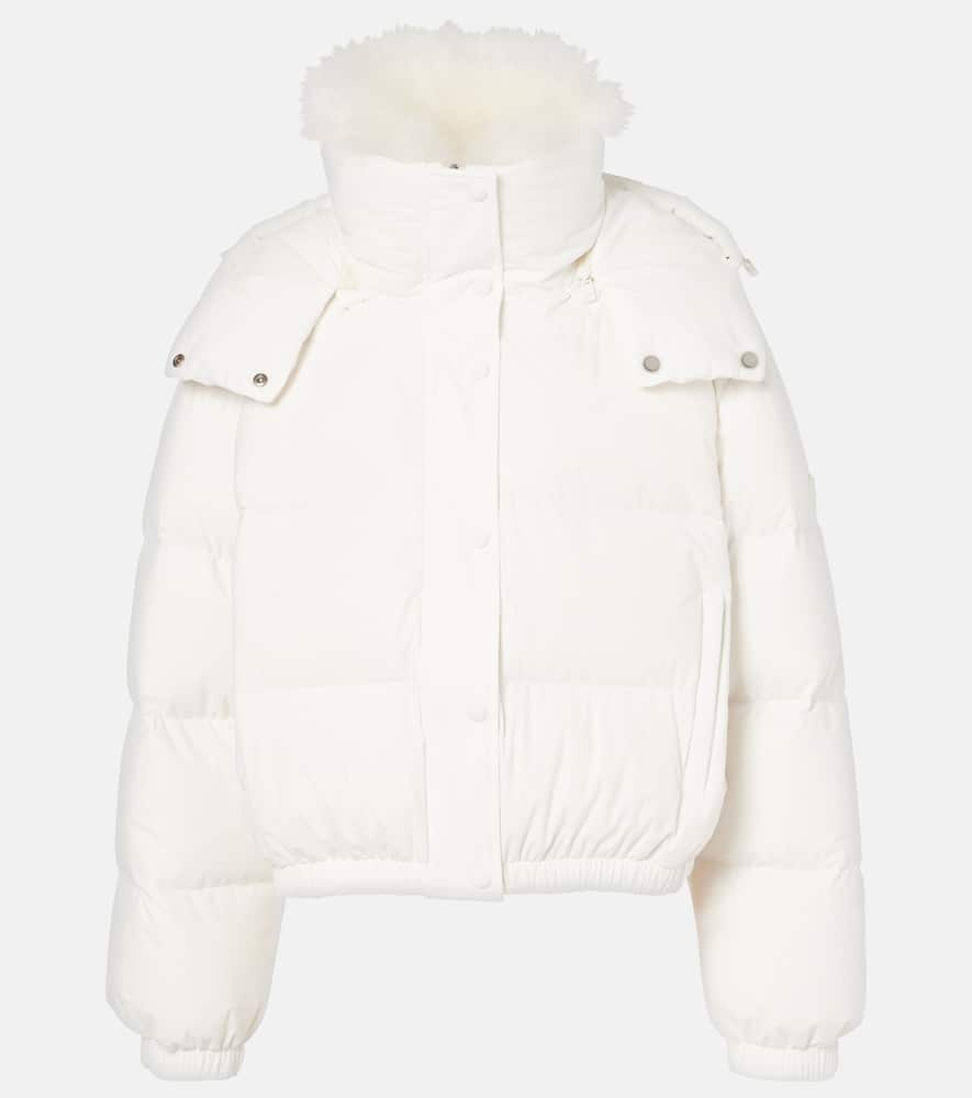 Doudoune 58cm shearling-trimmed ski jacket