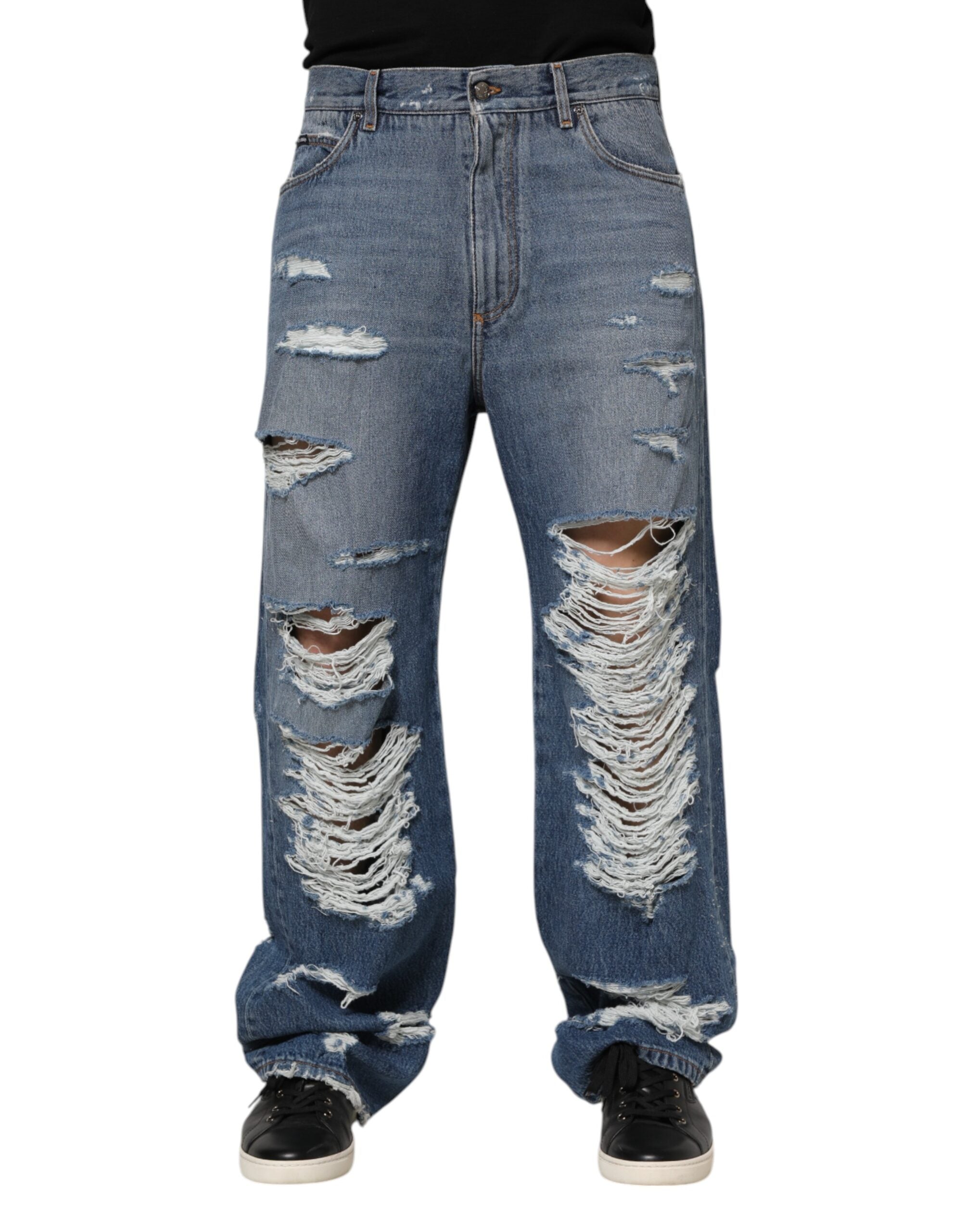 Distressed Denim Jeans — Blue