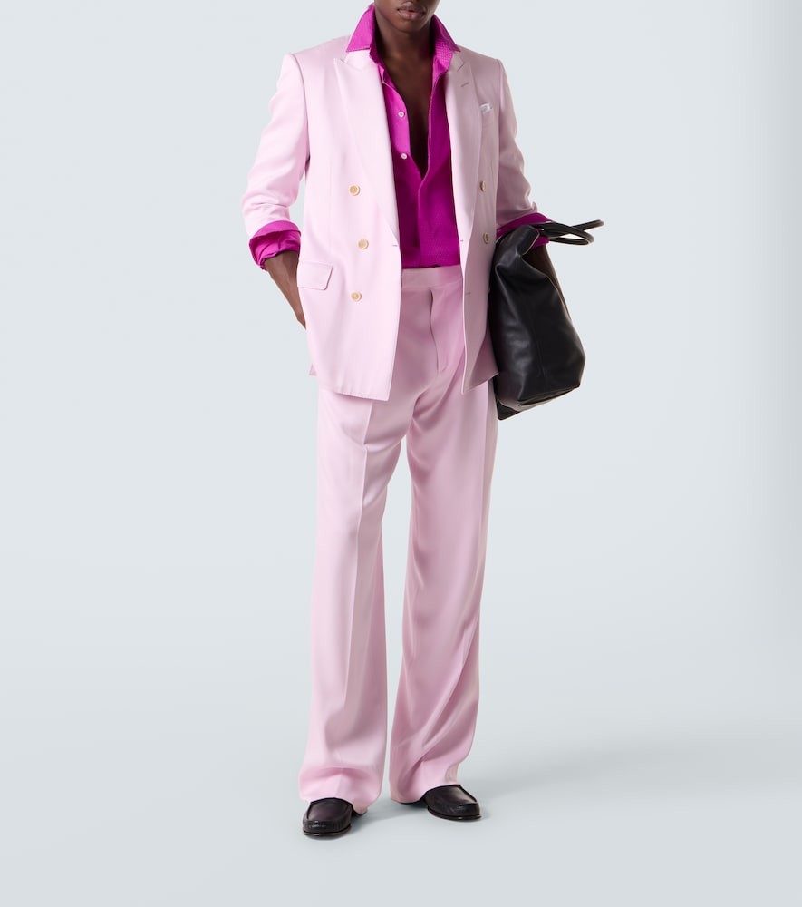 Silk gabardine suit jacket