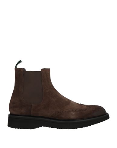 Man Ankle boots Chocolate brown Size 8 Leather