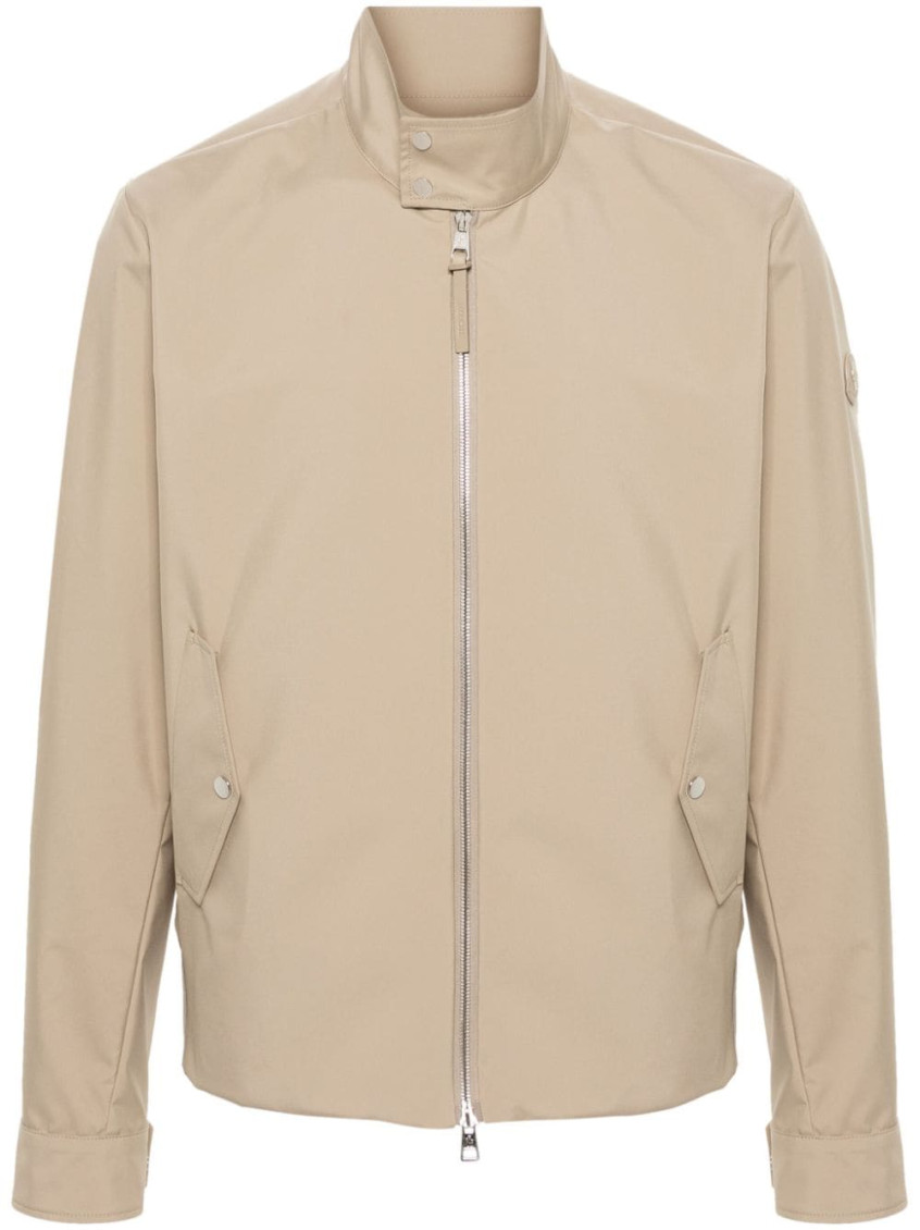 Beige Logo Patch Jacket