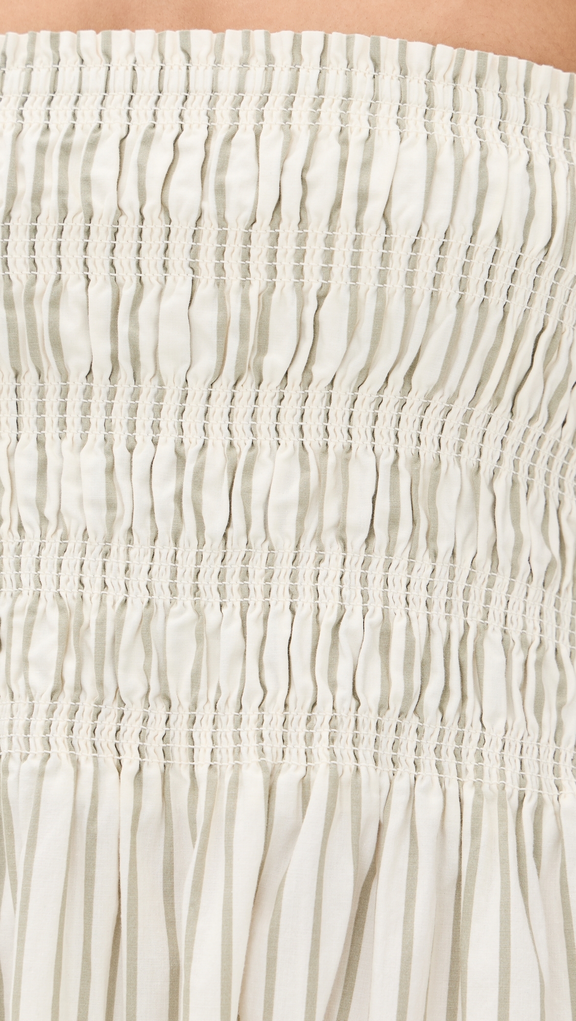 Bianca Dress Sage Egret Stripe