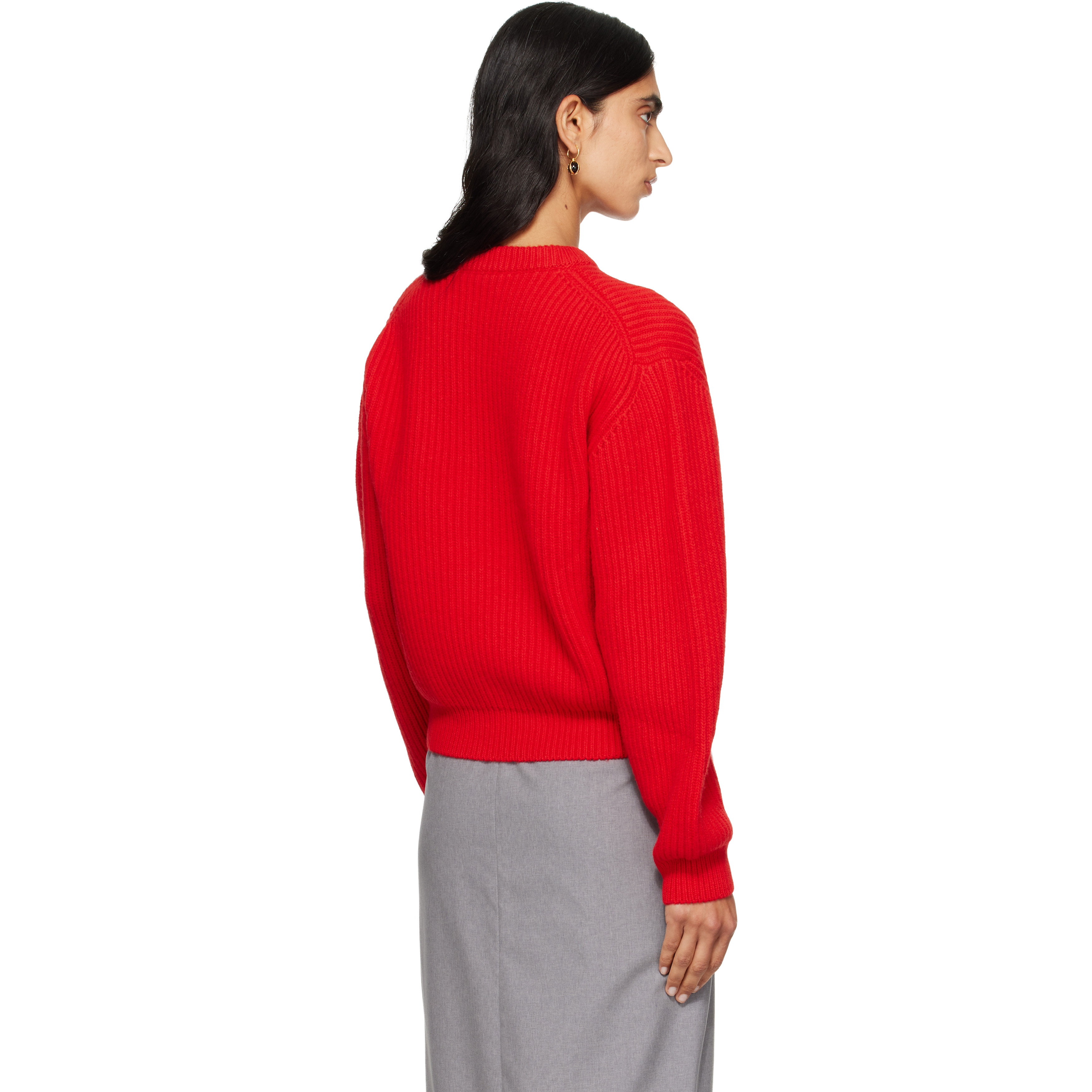 Red Wool Crew-Neck Sweater