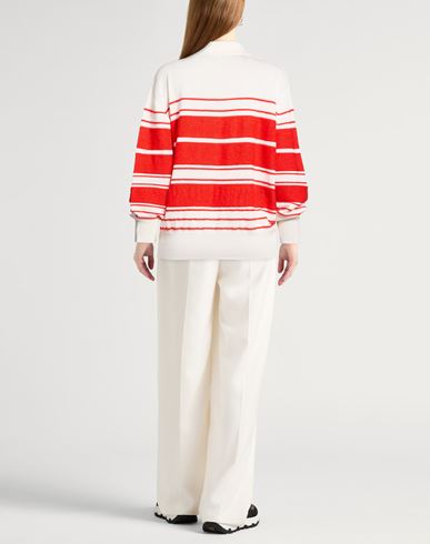 Woman Sweater Tomato red Size L Wool, Mohair wool, Silk