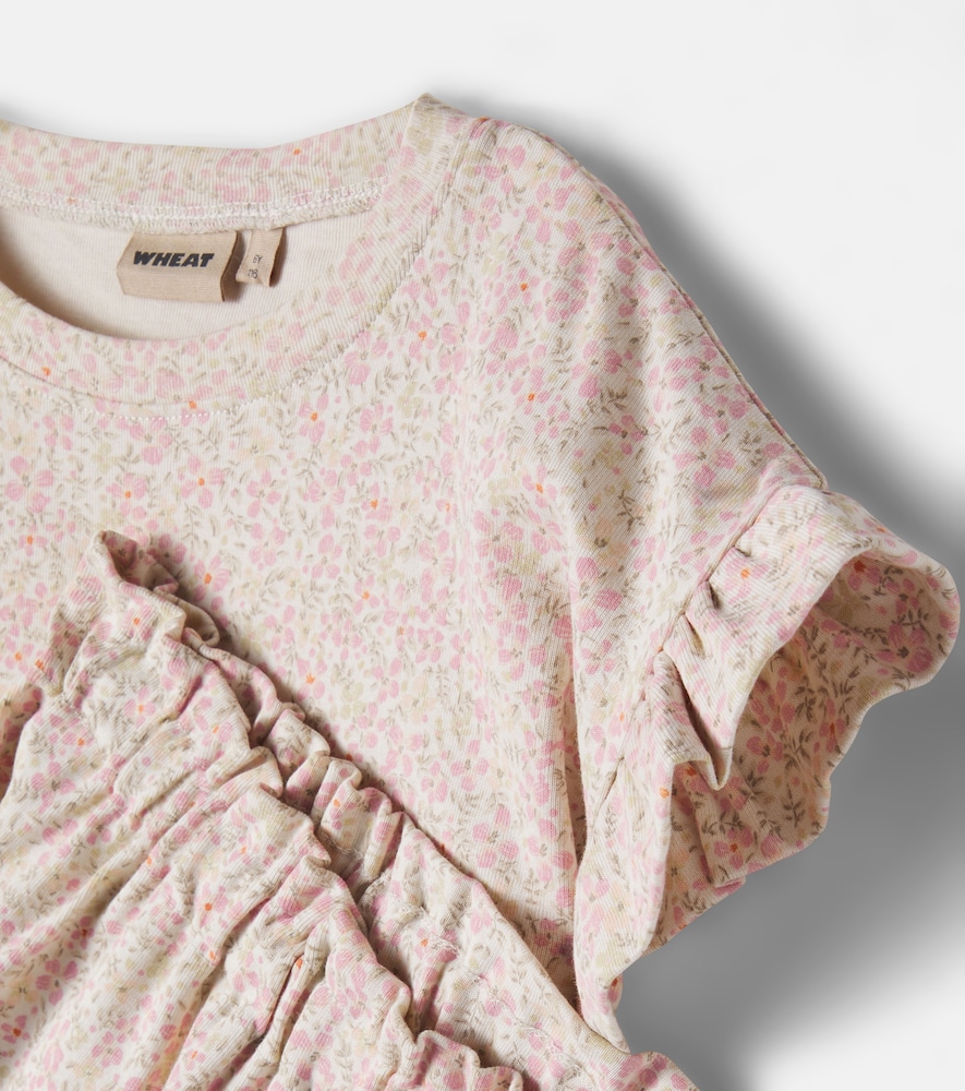 Ally and Sandy cotton jersey T-shirt and shorts set