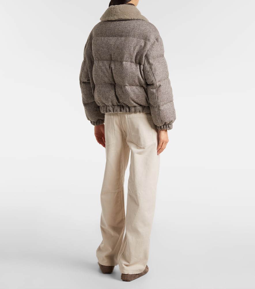 Wool-blend down jacket
