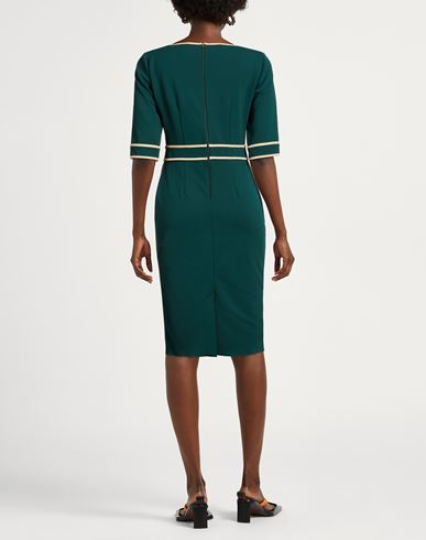 Woman Midi dress Dark green Size S Polyester, Elastane