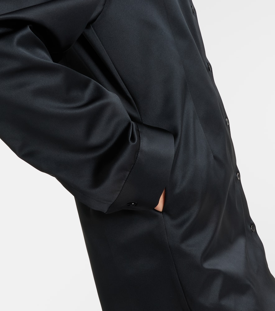 Akita satin shirt dress