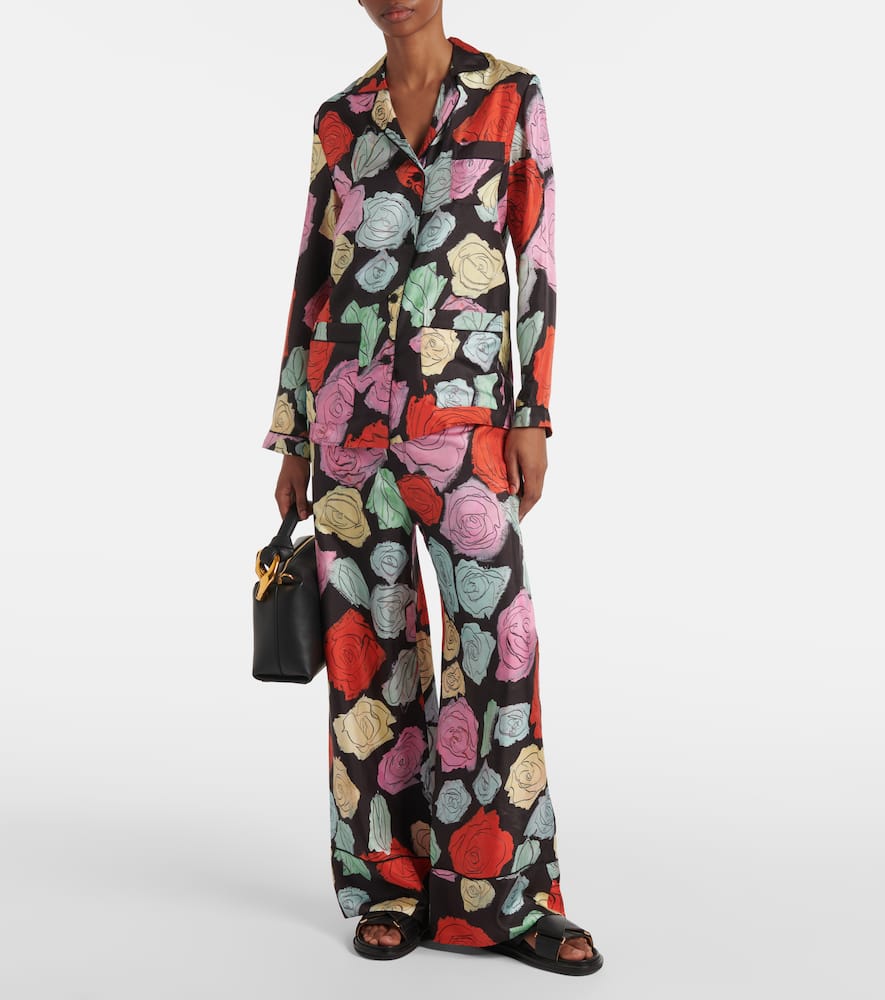 Floral silk shirt
