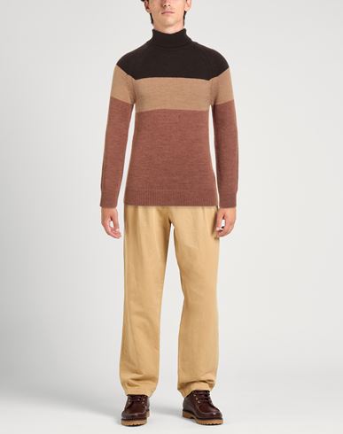 Man Turtleneck Dark brown Size 36 Wool, Acrylic, Alpaca wool
