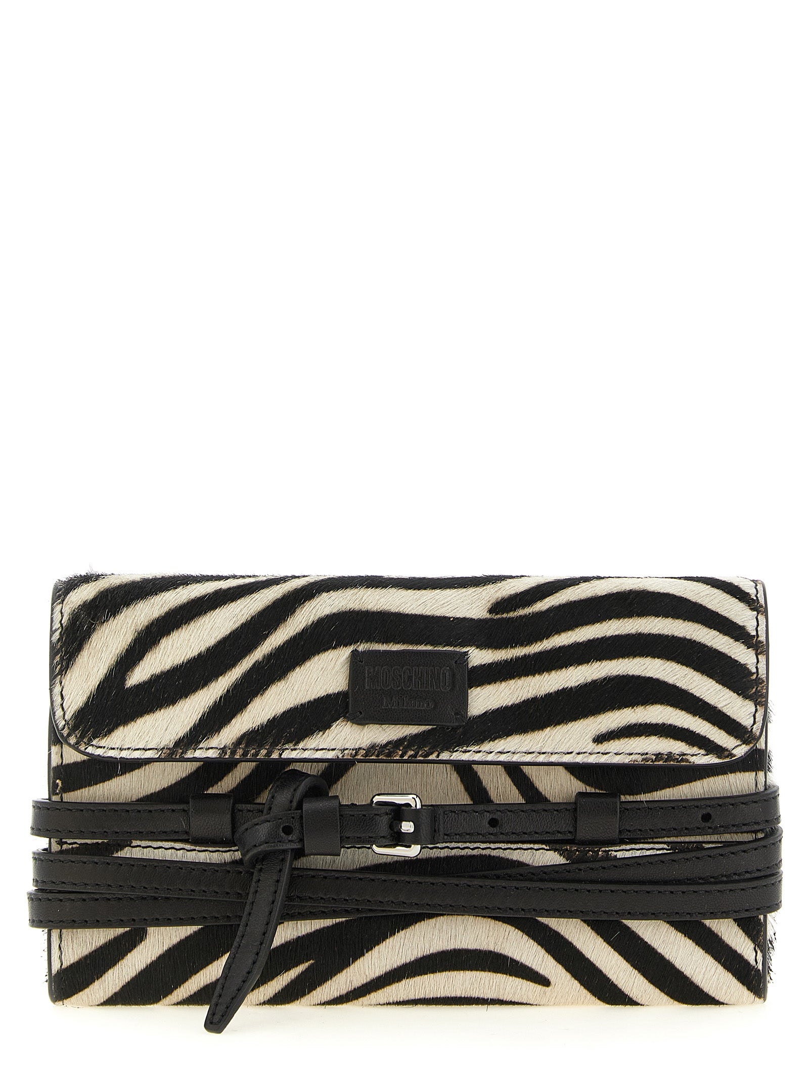 Zebra-Print Pony Hair Wallet — Multicolor
