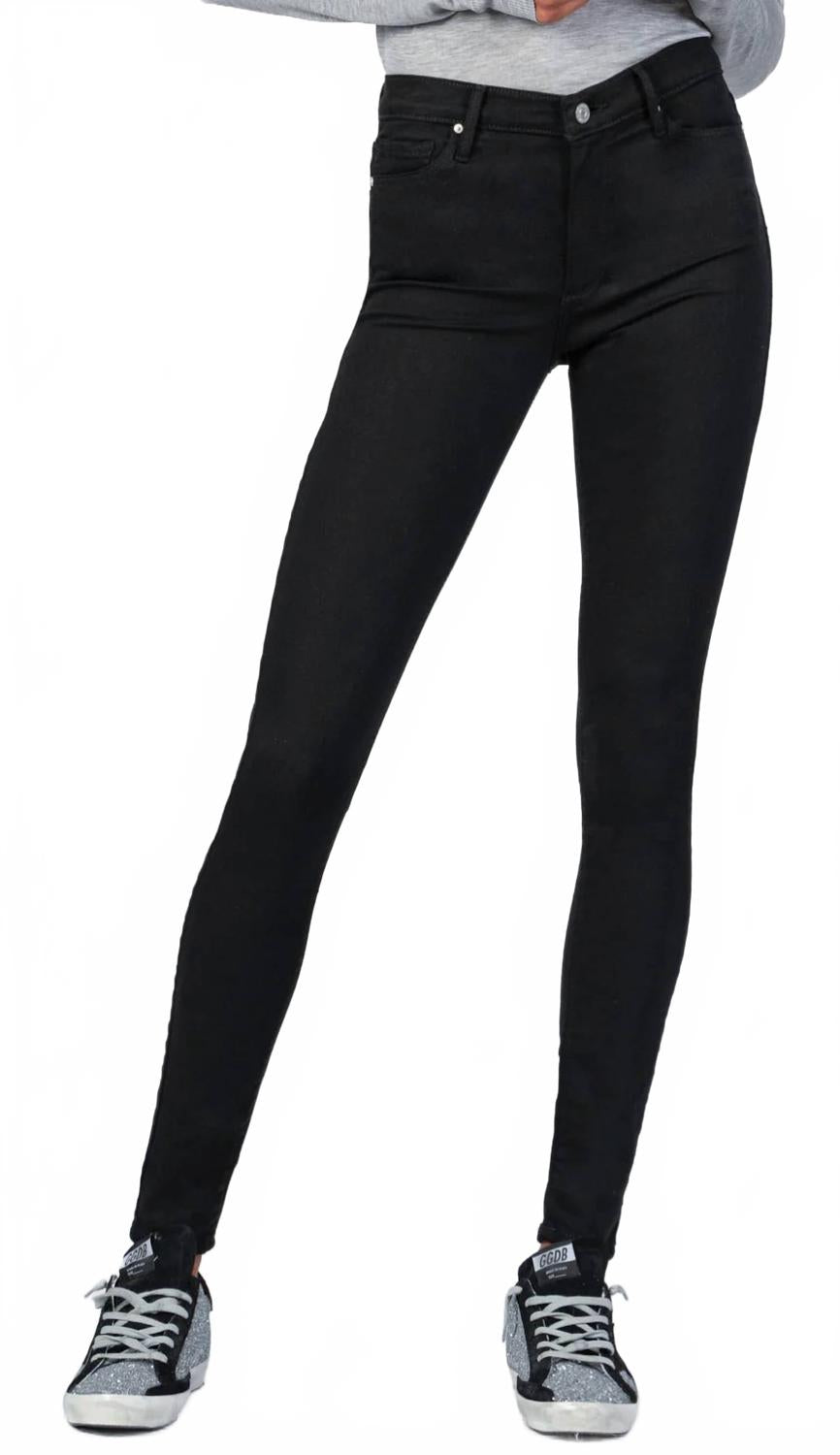 Gisele High Rise Super Skinny Denim Jeans In So Black